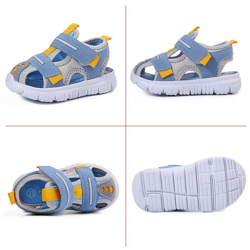 

New Children Sandals Boys Girls Beach Shoes Soft Lightweight Closed-Toe Outdoor Kids Toddler Sandasl For Baby Shoes Summer 2021