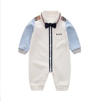 yierying baby casual romper boy gentleman style onesie for autumn baby jumpsuit 100 cotton