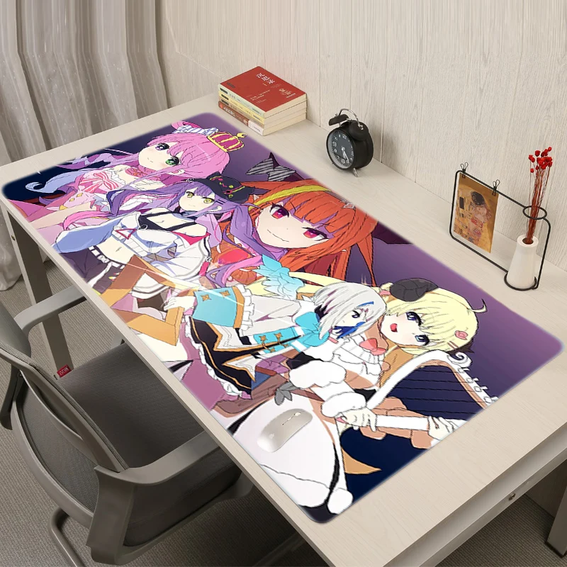

Hololive Gaming Pad Mouse Anime Desk Covers Mat Mats Computer Gamer Mousepad Xxl Pads With Rgb Kawaii Accessories Extended Girl
