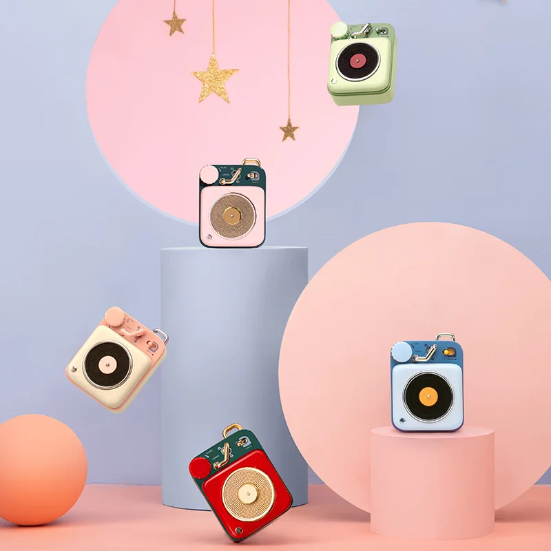 MUZEN Button Mini Bluetooth Speaker Cute Creative Birthday Present Retro Gift Small Metal Art Wireless Audio MW-P1I | Электроника
