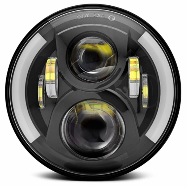 7 &quotдюймовый светодиодный головной светильник лампы H4 H13 Белый Halo Ангельские