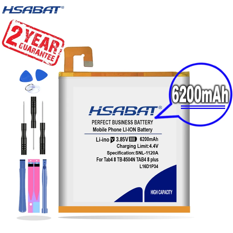 Новое поступление [HSABAT] 6200mAh L16D1P34 аккумулятор для LENOVO TAB4 ТБ-8504N TB-8504X TB-8504F 8 plus TB-8704F