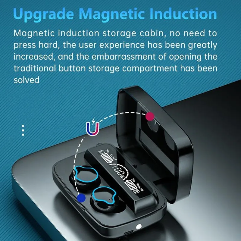TWS Bluetooth Earphones Wireless Earbuds 2000mAh HD Mirror Display Charging Case Waterproof Headphone for Xiaomi Huawei Lotus |