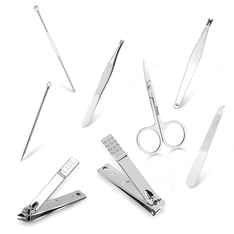 8 шт./компл. из нержавеющей стали набор для наращивания ногтей маникюр педикюр Art