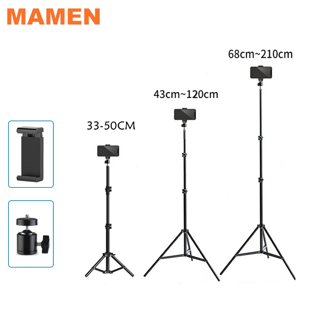 MAMEN 50 120 200 см складной светильник тренога для фотосъемки с креплением на
