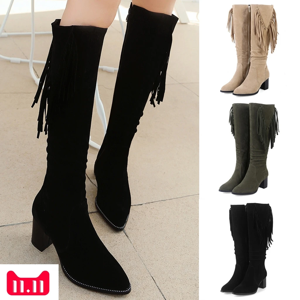 Модные однотонные винтажные женские ботинки на квадратном каблуке с острым