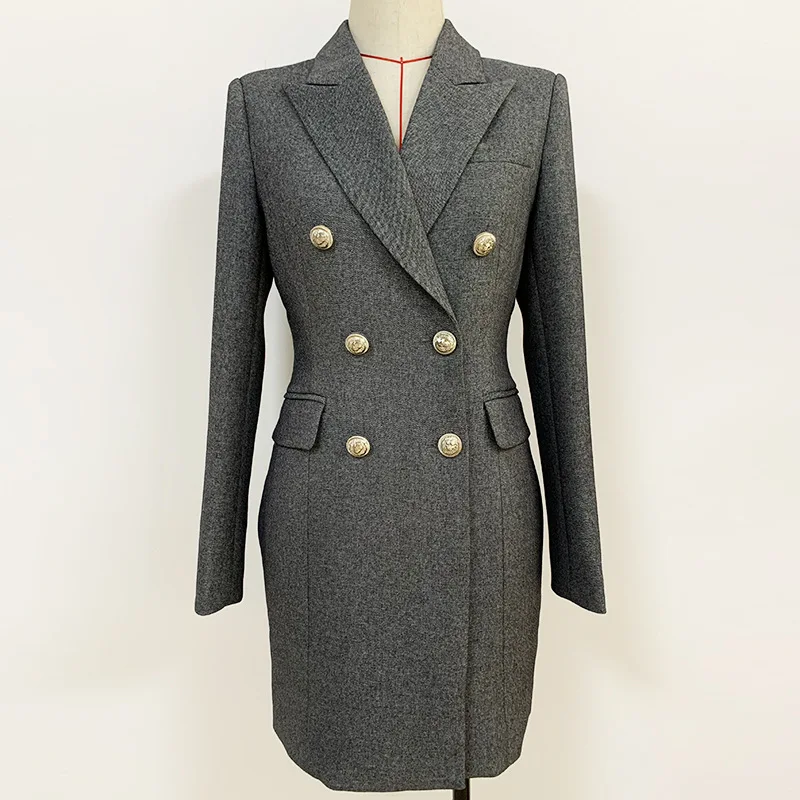 

MSXU Women Elegant Vintage Notched Button Sheath Fitted Work Office Lady Business Suit Dress