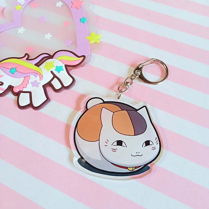 

Anime Natsume Yuujinchou Keychain Natsume-Takashi Madara Cute Fun Cartoon Acrylic Key Chain Pendant Jewelry Kawaii Sleutelhanger