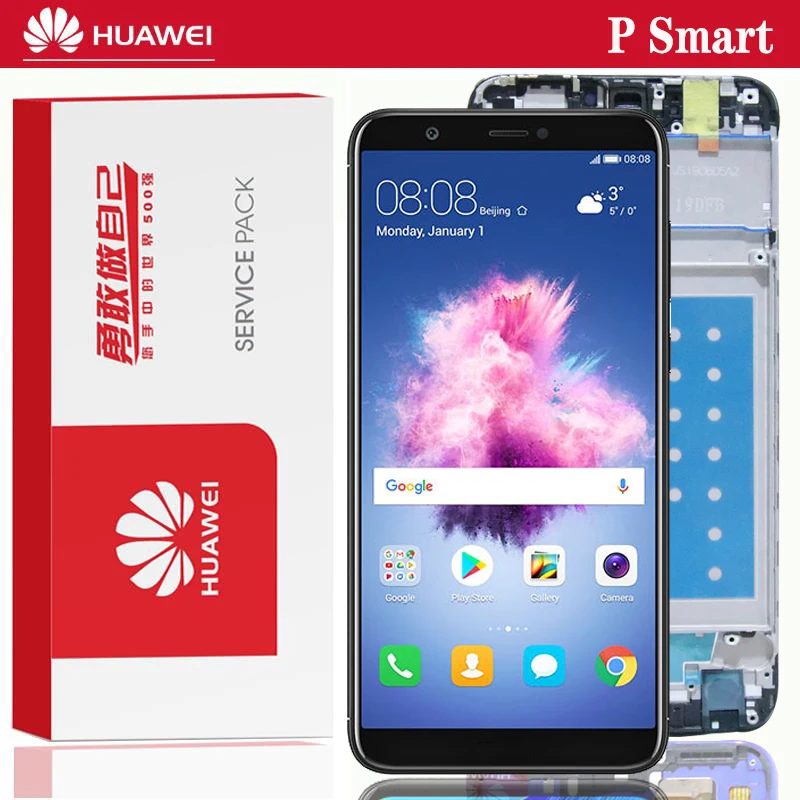 Оригинальный дисплей 6 65 ''с рамкой для Huawei P Smart ЖК с сенсорным экраном и