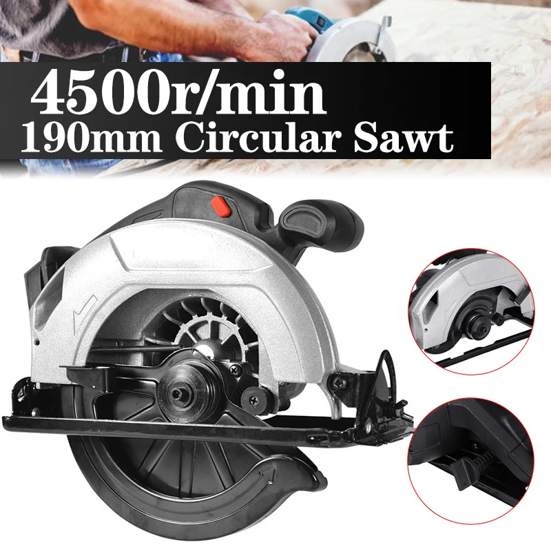 

190mm Brushless Electric Circular Saw Power Tools Dust Passage 4500RPM Multifunction Cutting Machine For Makita 18V Battery