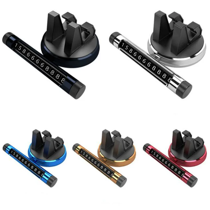 Автомобильный карточка с телефоном для временной парковки подсветкой поворотом