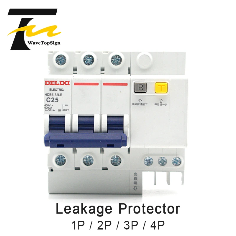 Защита от утечки воздуха Wavetopsign 2P 63a 32A автоматический выключатель DZ47 бытовая
