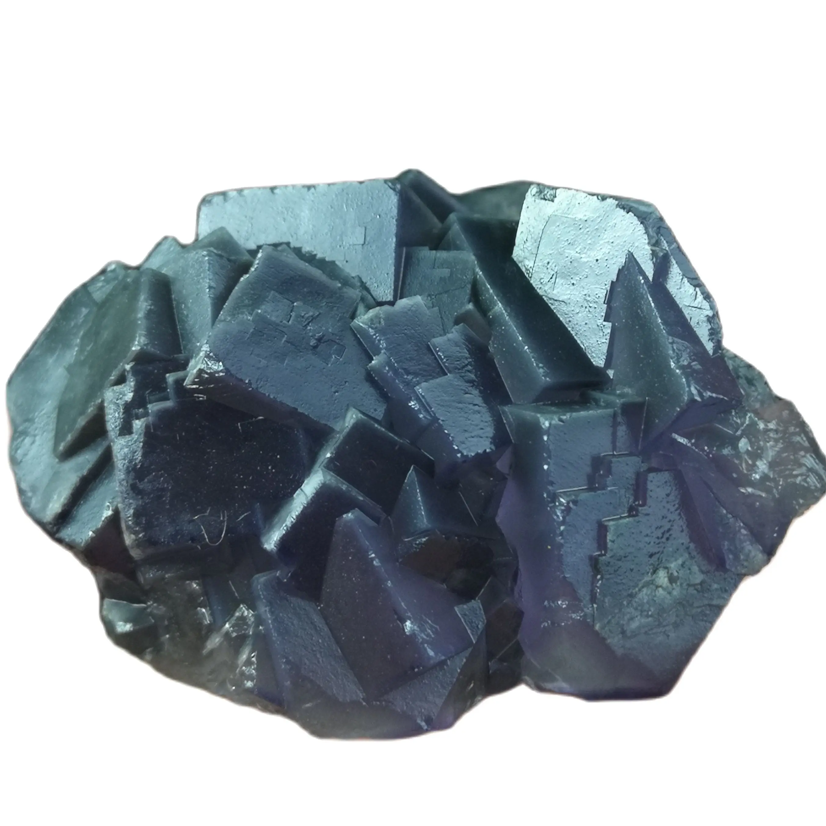 

71.9gNatural purple square fluorite mineral specimens, furniture and ornaments