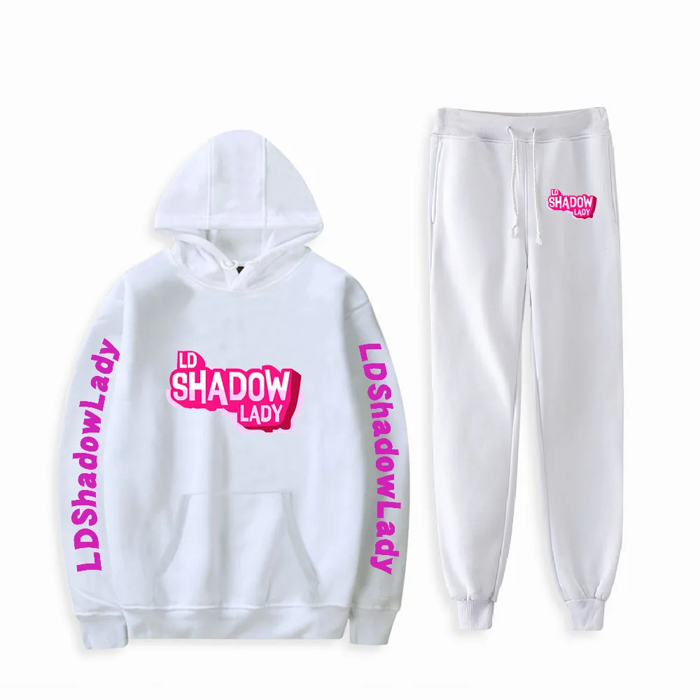 

Новинка 2021 г., толстовка LDShadowLady, свитшот, спортивные брюки, костюм, повседневные рубашки, брюки, комплекты, одежда унисекс, пуловер, одежда
