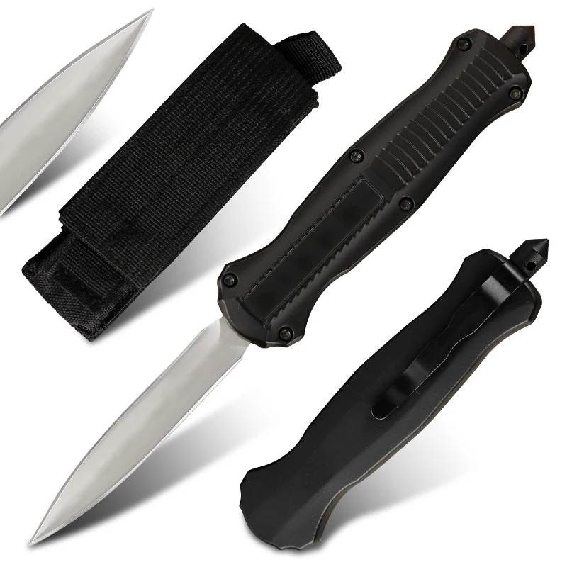Складной Нож двойного действия BM7 0TF Cool Sword D2, стальное лезвие, ручка из цинкового алюминиевого сплава, походный охотничий нож, инструменты для повседневного использования