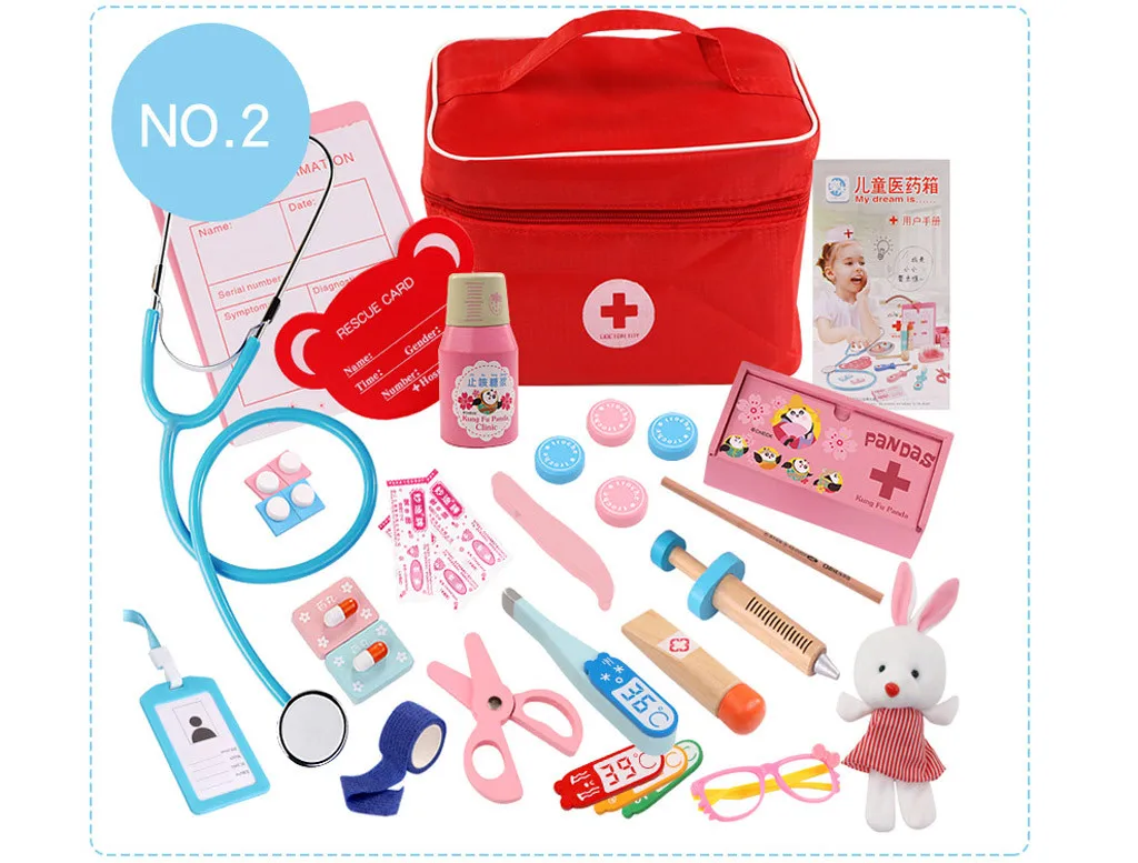 30 шт. детский набор для ролевых игр доктора мини деревянная имитация медицинская