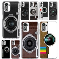classic camera lens phone case funda for xiaomi redmi note 10 pro 8 9 pro 9s 10s 8t 8a 9a 9c 7 7a 6 6a cover coque capa