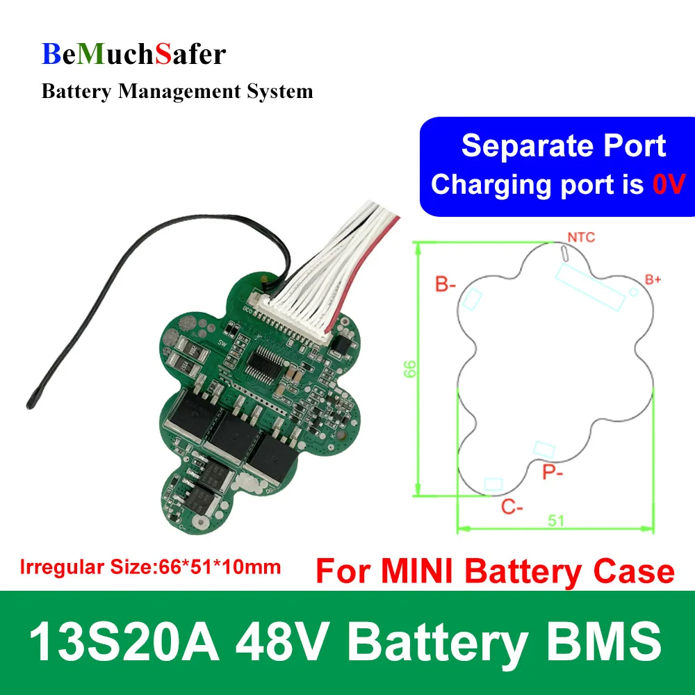 BeMuchSafer 10S 13S 20A 36V 48V BMS раздельный порт для зарядки 0V 10S20A 13S20A | Электроника