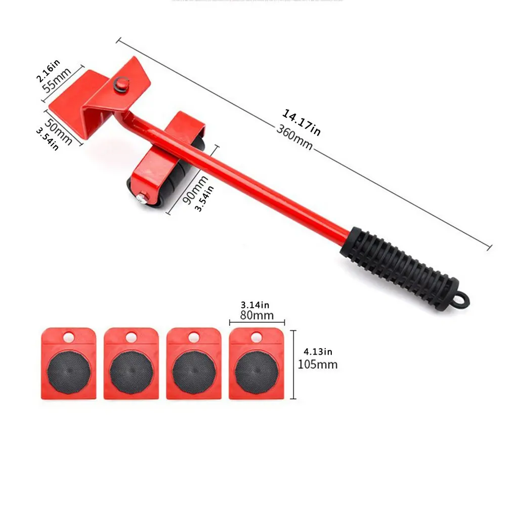 

Five-piece Set Practical Furniture Mover For Heavy Object Mover Convenient Moving Tool Hardware Tool