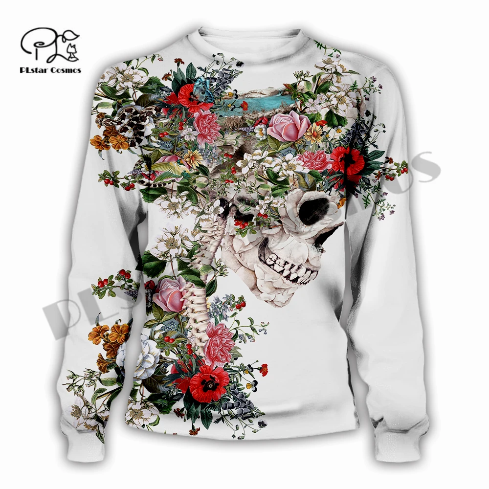 

PLstar Cosmos 3DPrint Newest Skull Flower Colorful Funny Unique Harajuku Pullover Streetwear Unisex Hoodie/Sweatshirt/Zip Style4