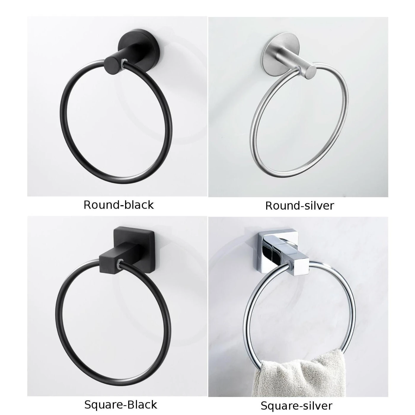 Bathroom Toilet Towel Ring Holder Rail High Shine Stainless Steel Wall Mounted Mirror-polished High-brightness | Дом и сад