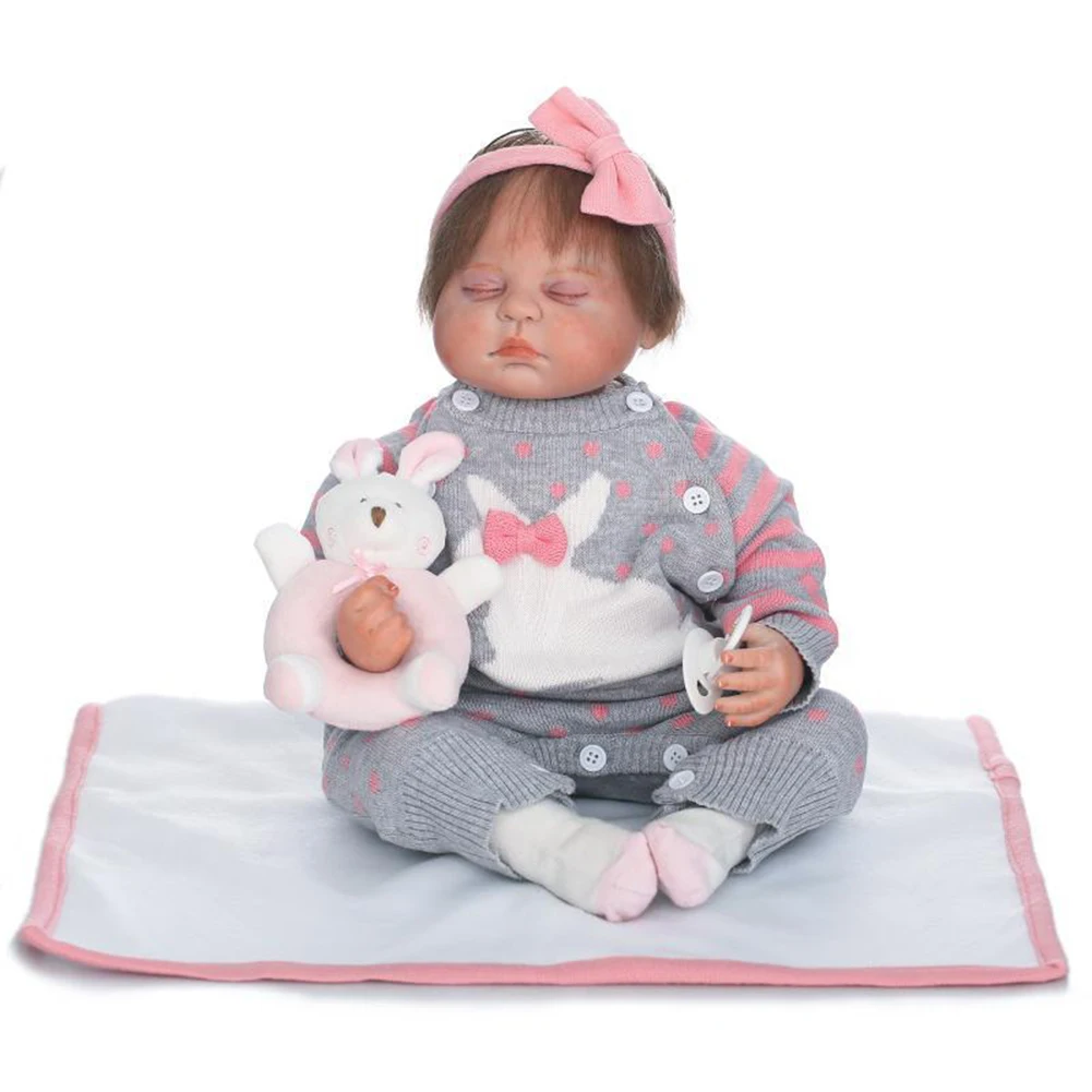 

NPK 50cCM Reborn Baby Julieta Newborn Girl Doll Hand-made Doll with 3D Skin Tone Visable Veins Collectible Artdoll