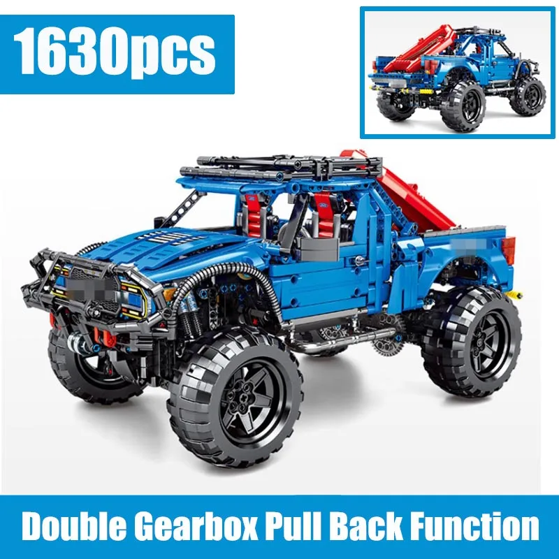 Новая классическая техника Ford mustang F 150 Raptor Pickup truck fit LeGINGlys Technic car building blocks детский