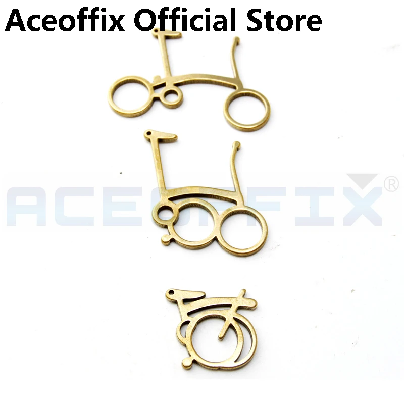 Aceoffix бромптонский медный нержавеющий брелок|Наклейки на велосипед| |