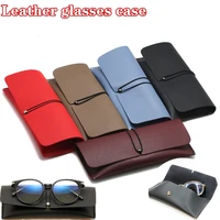 fashion pu leather glasses bag protective cover portable sunglasses case reading eyeglasses box pouch cosmetic bags accessories