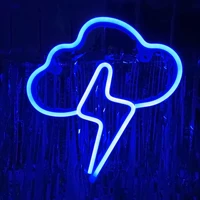 cloud and lightning led neon light neon light sign for wall usbbattery powered led neon sign for bedroom decoration