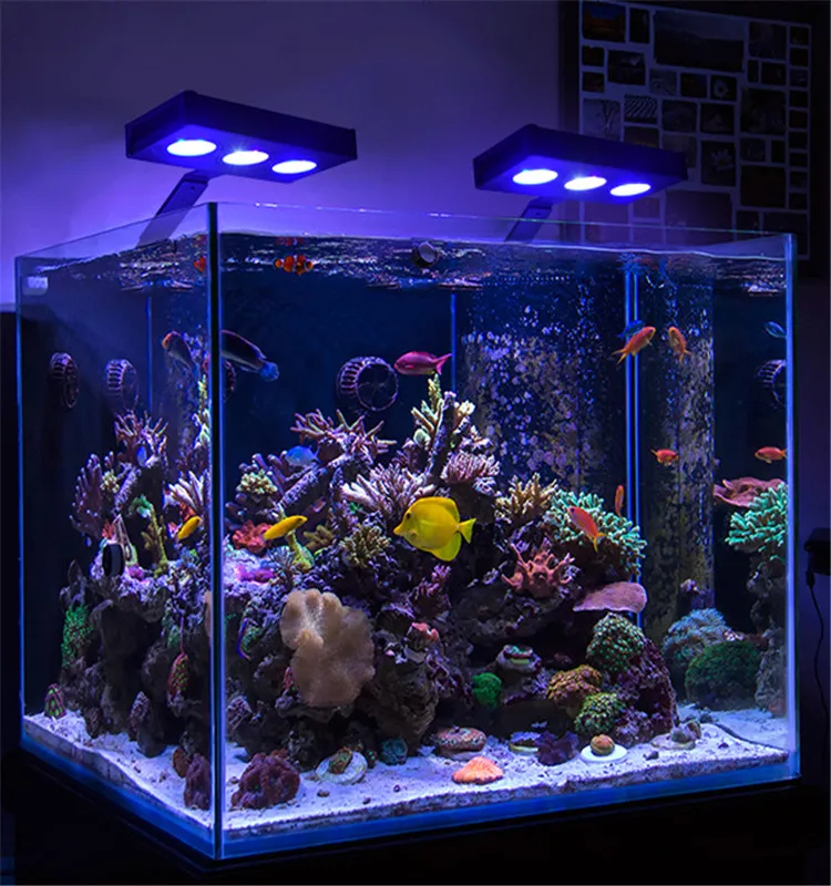30W Aqua Knight Coral Reef Marine LED освещение аквариума с CREE чипом, управление касанием для роста растений в морской воде и соленой воды рыбник.