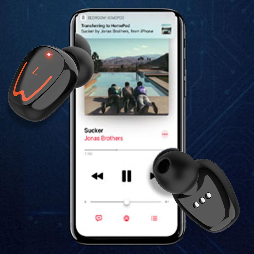 

Wireless Headset Noise Cancelling Bluetooth 5.0 Sports Earbuds Fast Pairing In-Ear Headphones Earphones With Charging Case Cable