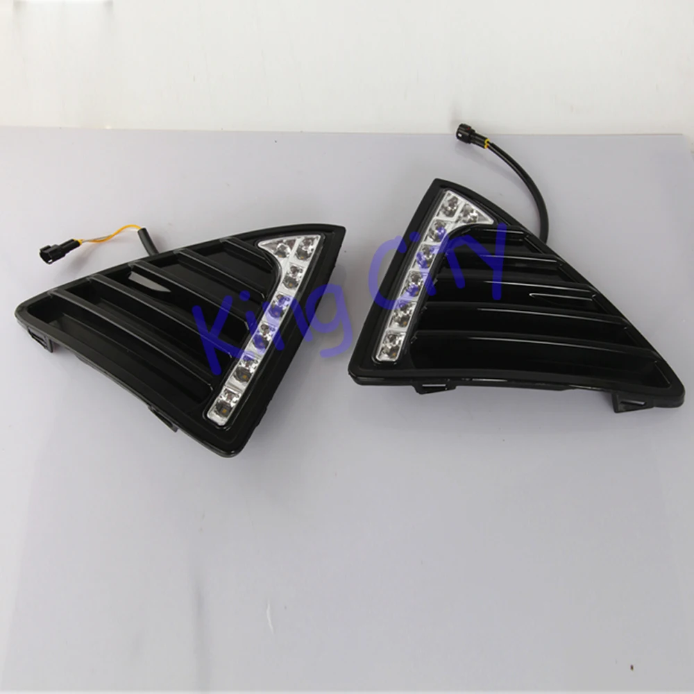 CAPQX для Ford Focus 2012 2013 2014 спереди Светодиодный дневной светильник DRL Светильник