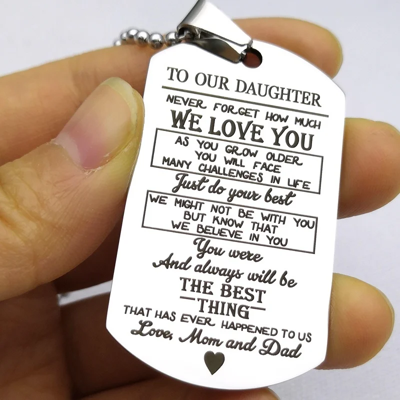 Вдохновляющее ожерелье для подарков сына и дочери подарок от мамы папы никогда