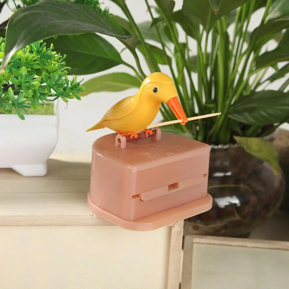 Cute Hummingbird Toothpick Dispenser Gag Gift Cleaning Teeth High Quality Material Automatic Bird Box Hot New | Дом и сад