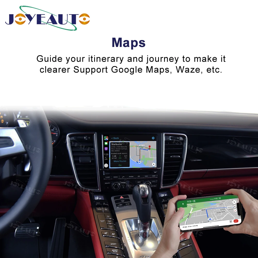 Joyeauto Wifi Wireless Apple CarPlay for Porsche Cayenne Macan 911 PCM3.1 Car play Adapter Android Auto Mirroring For Panamera