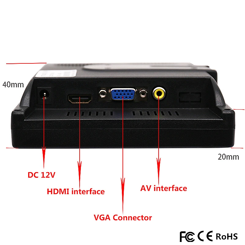 Мини " монитор VGA HDMI lcd сенсорный экран интерфейс дисплей емкостный модуль для CCTV автомобиля PC Raspberry Pi