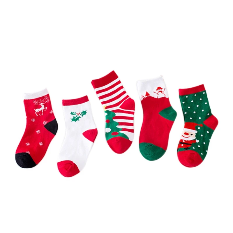 5 пар/компл. Новая Осенняя детская зимняя для мальчиков и девочек носки малышей