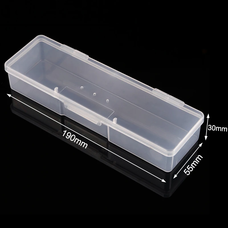 Nail Art Plastic Clear Organizer Container Gel Polish Remover Cleaning Cotton Pad Swab Box Storage Case Holder Manicure Tool |