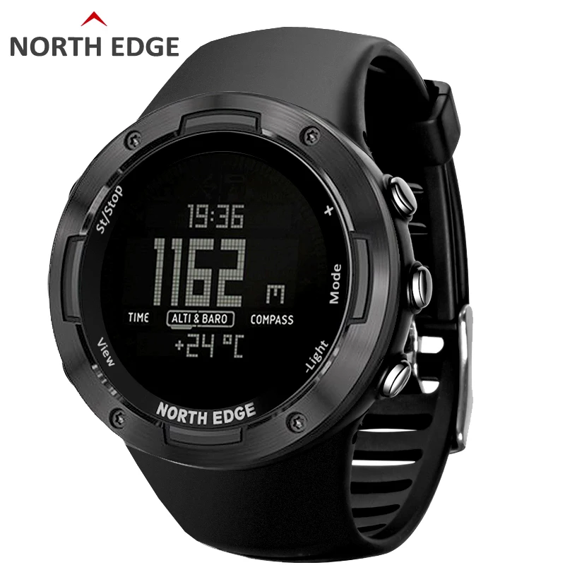 Мужские спортивные часы NORTH EDGE альтиметр барометр компас термометр шагомер
