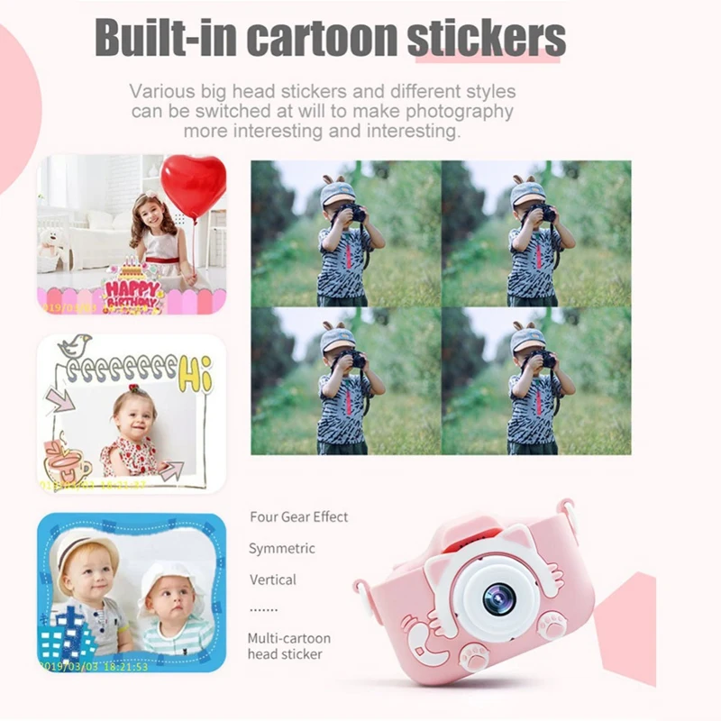 

Digital Camera IPS Sn 720P Children Kids Camera with Cartoon Case Kids Camera Birthday Christmas Gift for Kids