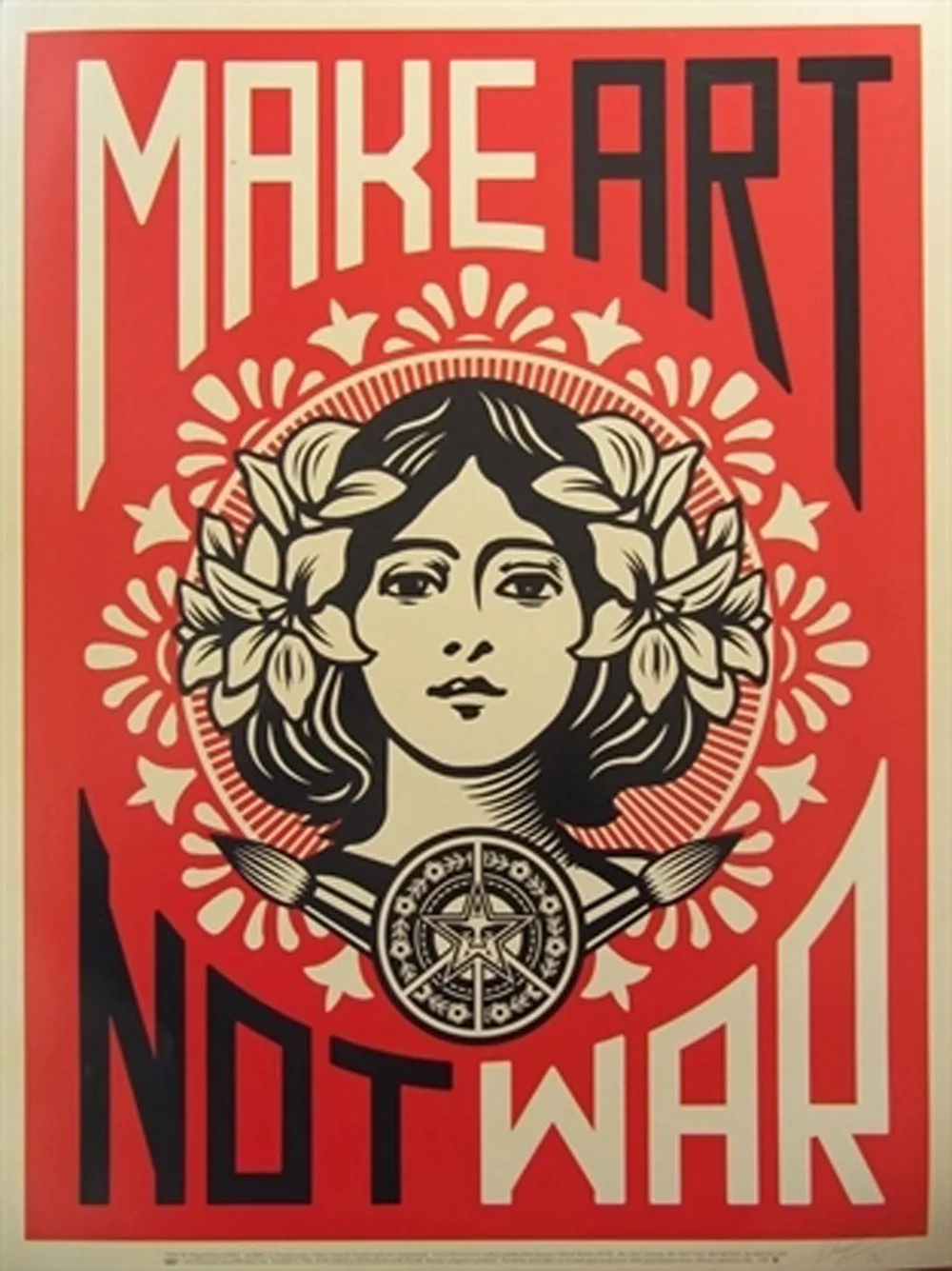Художественный постер Make Art Not War ВИНТАЖНЫЙ ПЛАКАТ картина маслом на холсте