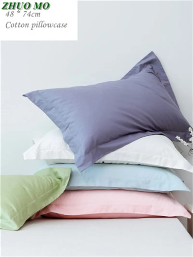 

ZHUO MO 48*74cm 100% cotton Pillowcase Soft Decorative Pillow Case Pillow Covers Solid Color Multi-color Hotel for home