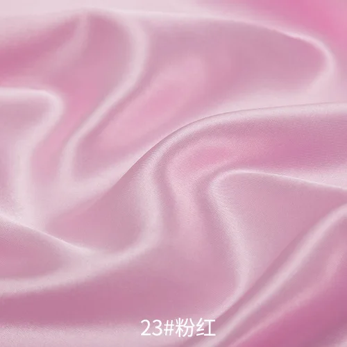 23 Pink Атласная ткань высокого класса, атласная ткань для платья, имитация шелковой ткани, Подарочная коробка, подкладка, ткань из сатина, одноцветная ткань - Цвет: 23 Pink
