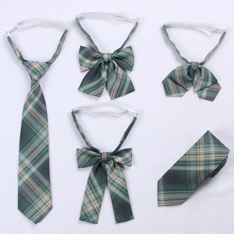

Uniform Green Bow Tie Orthodox JK Plaid Butterfly Student Tie Japanese High School Students BowTie School Uniform Accessories