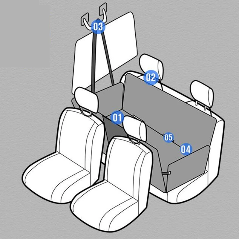 Автомобильный коврик для питомцев анти-грязный Универсальный Ткань Оксфорд со