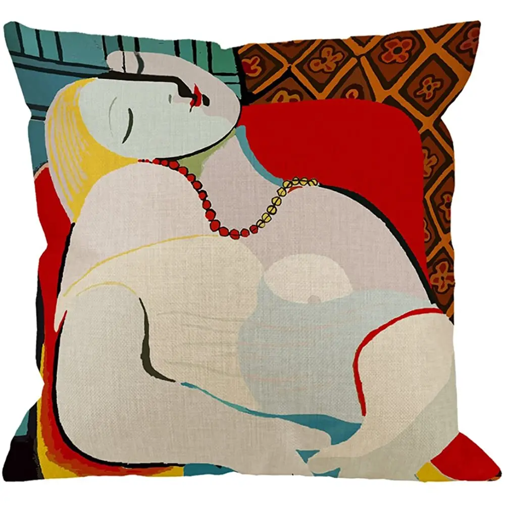 

HGOD DESIGNS Picasso Le Reve The Dream Throw Pillow Cover Cushion Cover Standard Pillowcase for Men Women Home Decorative