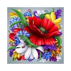 Полноразмерная 5D картина из страз сделай сам, вышивка крестиком, красочный цветок, 3D Алмазная мозаика, полная круглая картина стразы, вышивка, подарки