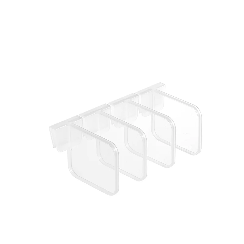 

4PCS Refrigerator Kithchen Shelves Eco-friendly Plastic Partition Board Refrigerator Storage Holder Kitchen Non-toxic Drawer