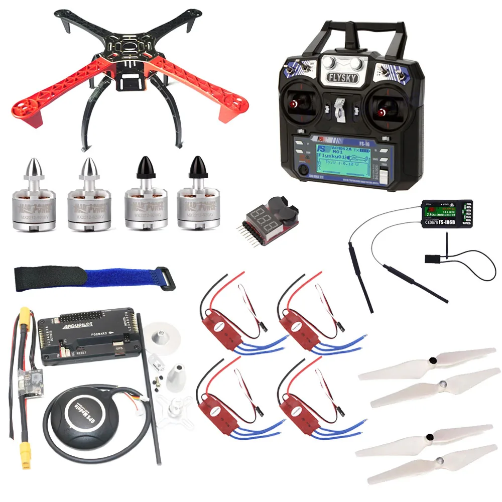 F450 450 мм Квадрокоптер рамка Комплект с APM2.8 плата контроллера/7 м gps/30A Simonk esc/2212 920kv/Flysky TX для Rc квадрокоптера
